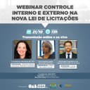 Câmara de Goiânia e Escola Superior de Advocacia realizam 2° webinar sobre nova Lei de Licitações