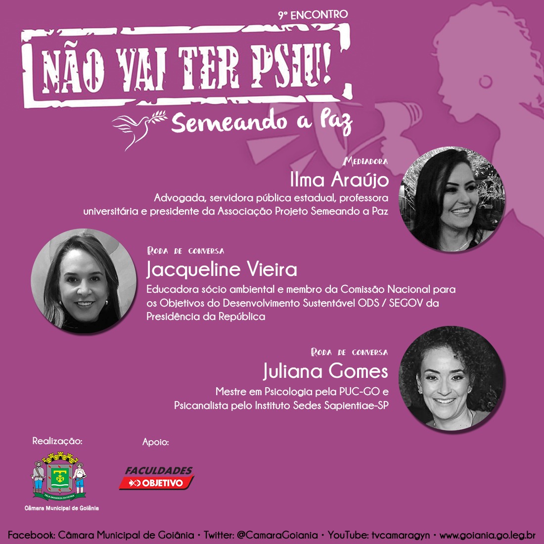 Câmara Municipal realiza nesta terça o 9º Encontro de Valorização da Mulher da campanha “Não Vai Ter Psiu!”