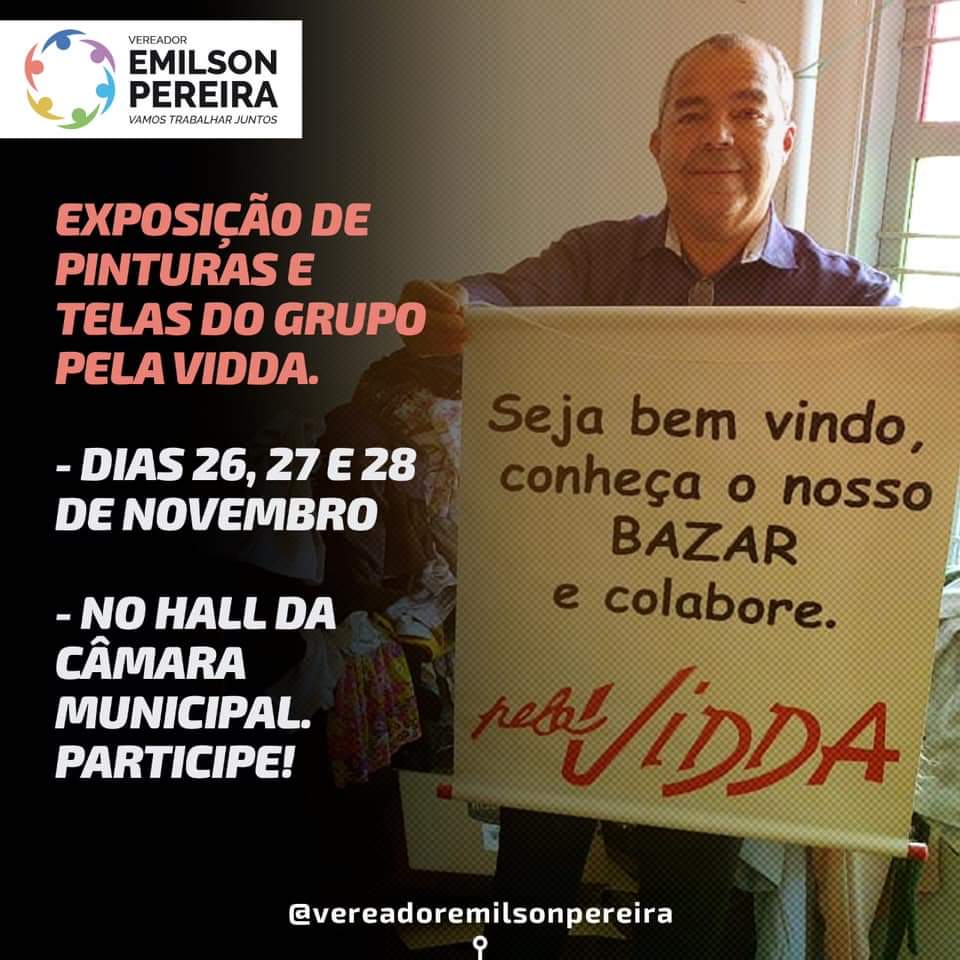 Câmara Municipal recebe exposição de telas e pinturas do Grupo Pela Vidda