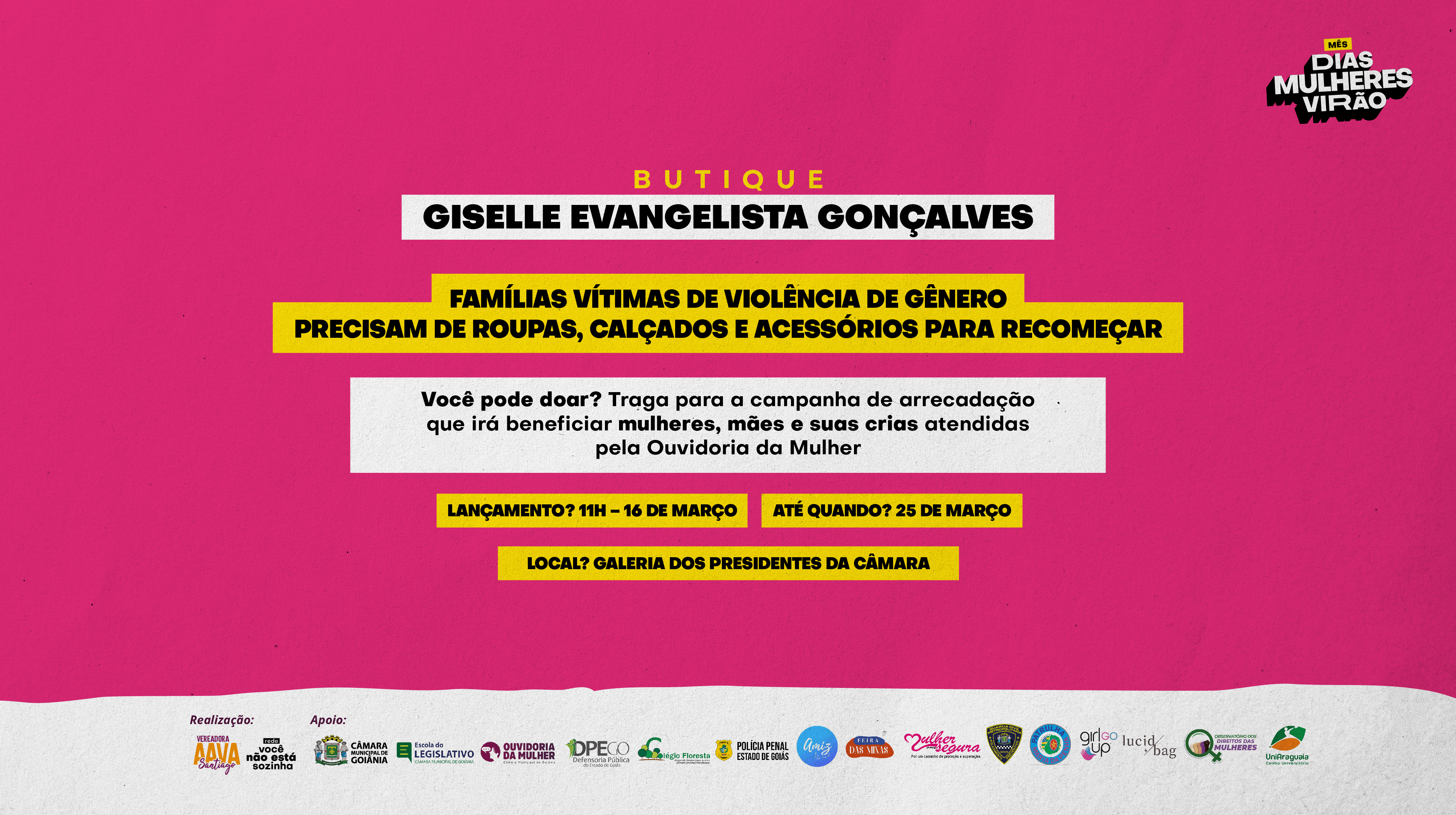 Campanha arrecada doações para famílias vítimas de violência de gênero