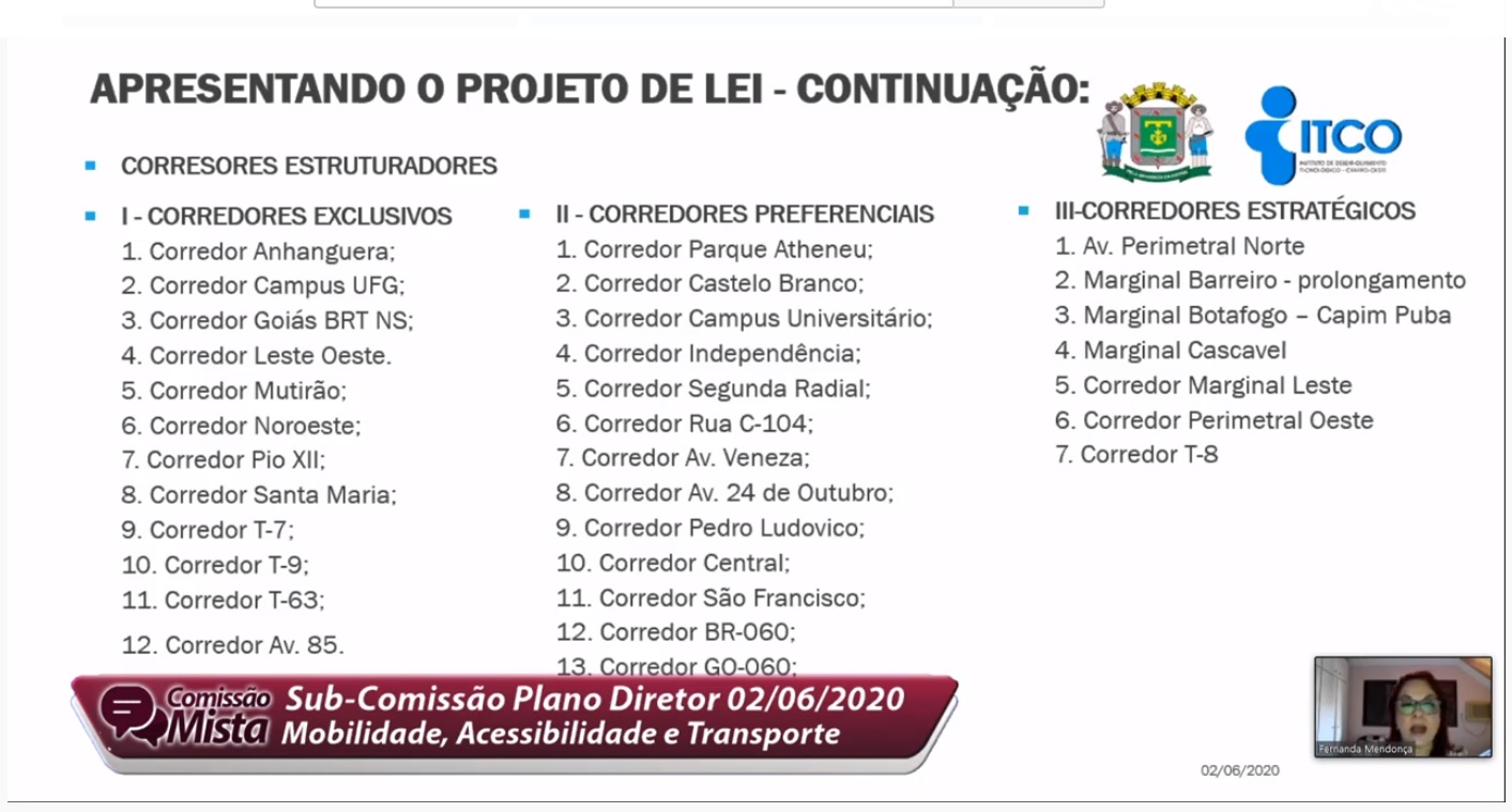 Corredores estruturadores são tema de reunião de subcomissão