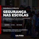 Leia Klébia vai debater segurança nas escolas na próxima quarta