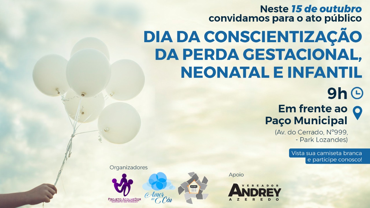 Projeto que institui no calendário Semana de Sensibilização à Perda Gestacional, Neonatal e Infantil será sancionado nesta terça pelo prefeito Iris Rezende, em ato público no Paço 