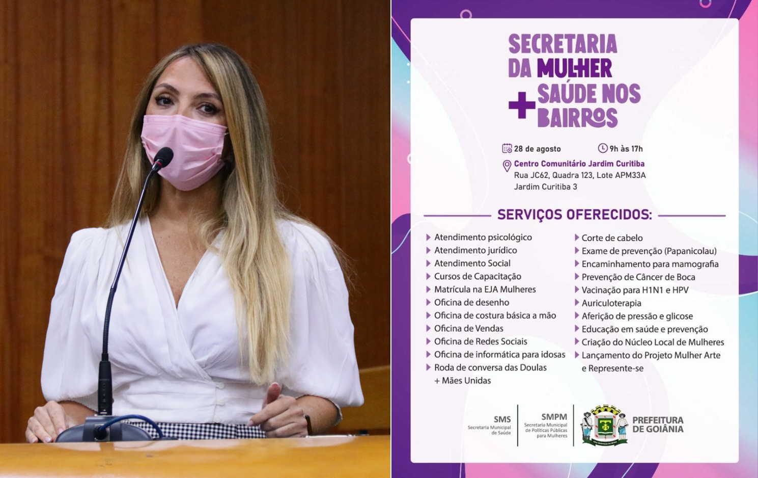 Secretária Tatiana Lemos convida para evento que atenderá mulheres em vulnerabilidade